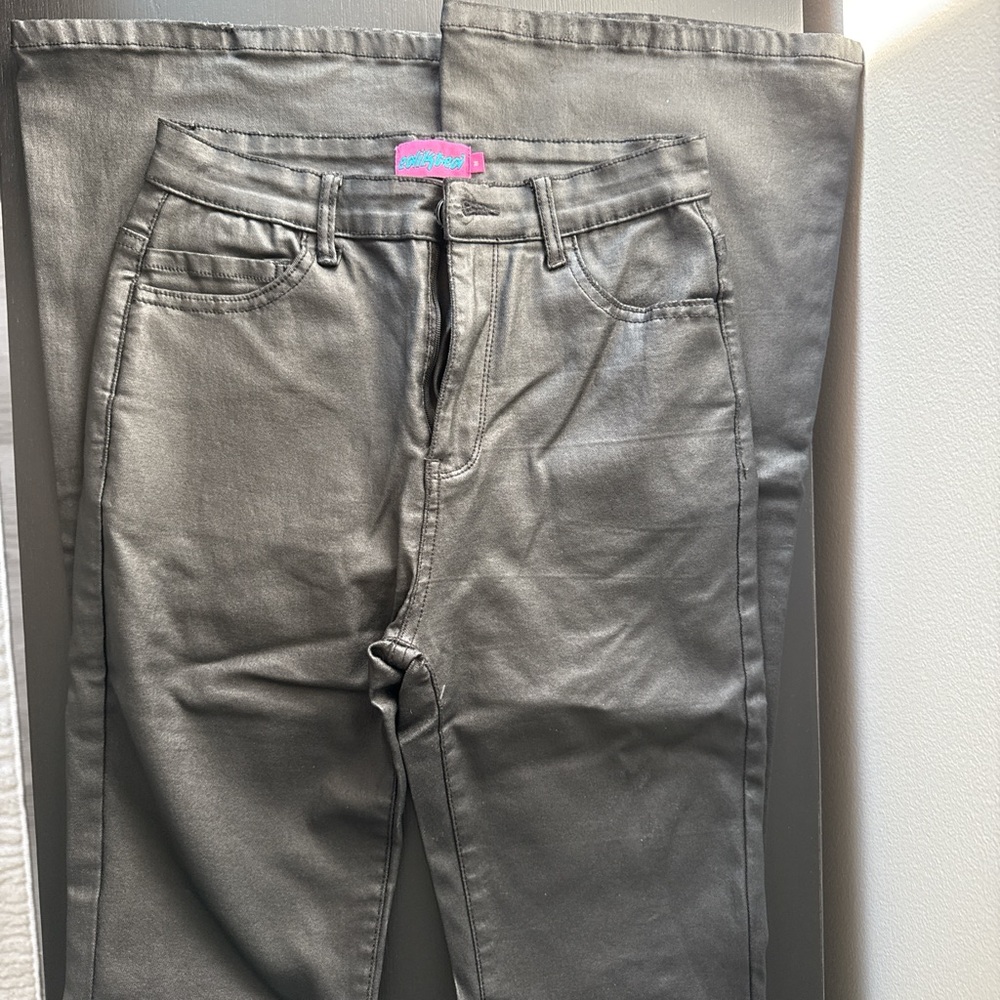 Edikted Black Leather Pants